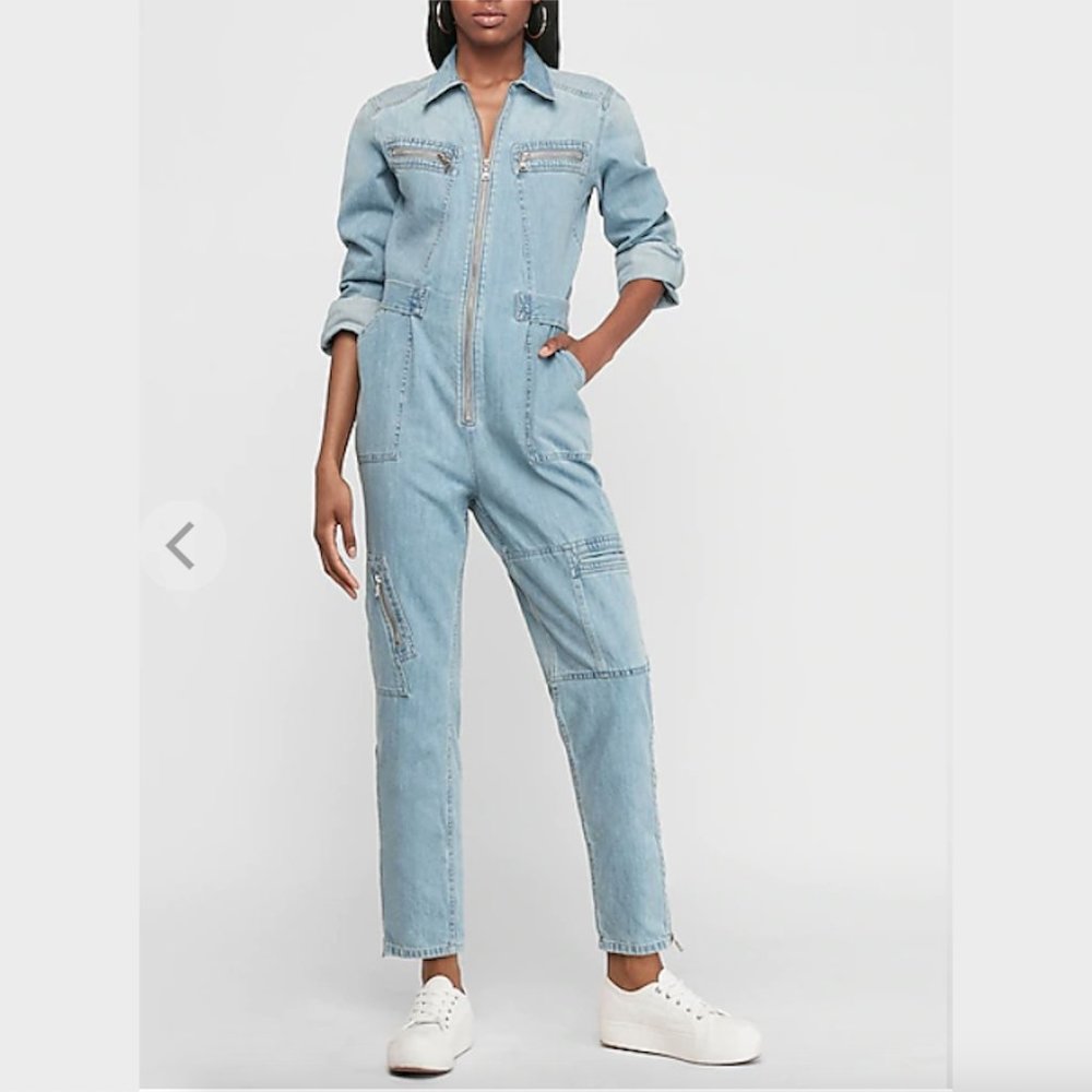 Denim Utility Jumpsuit